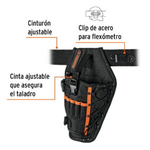 Porta taladro de poliéster, 6 compartimentos, TRUPER - Imagen 3