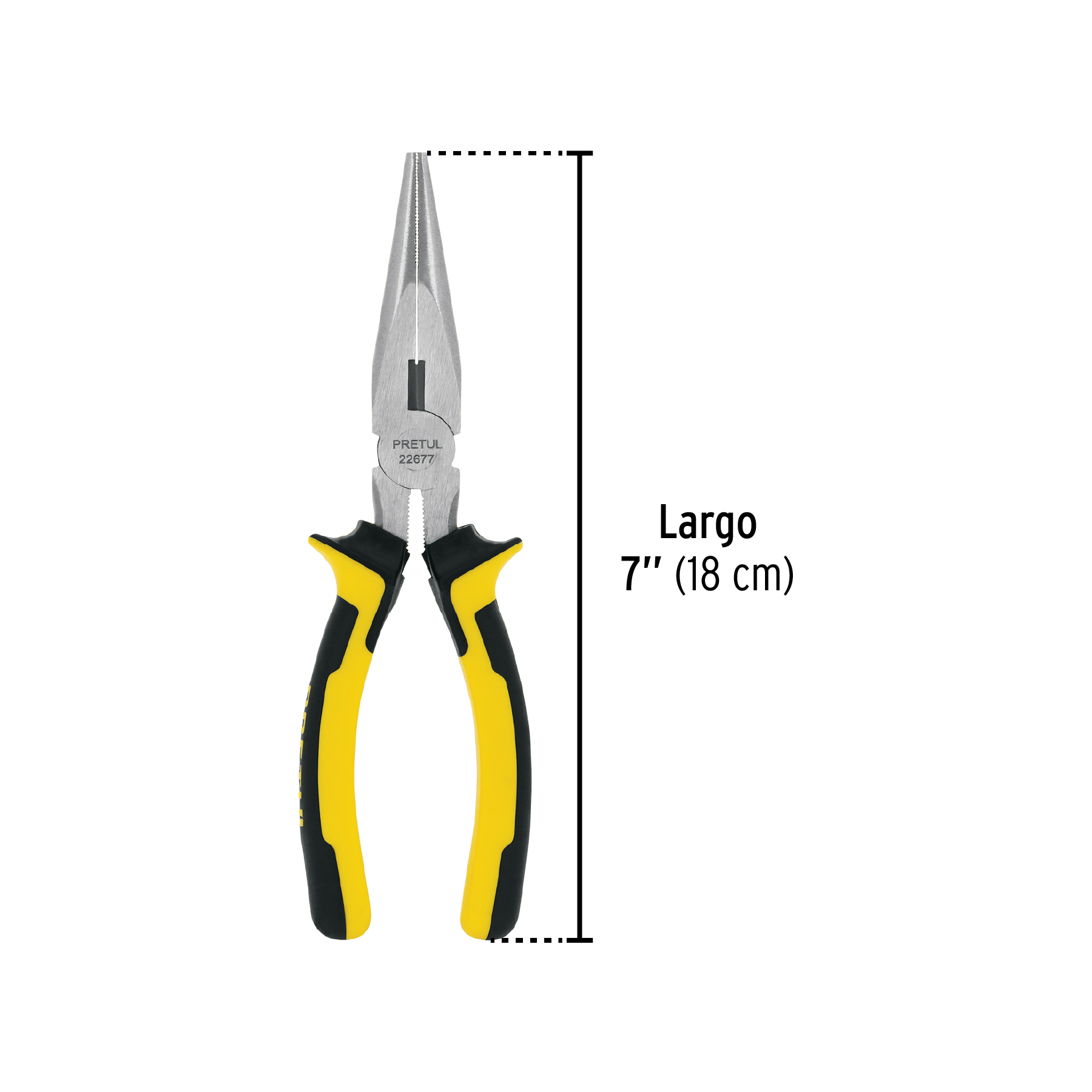 Pinza de punta y corte 7' mango Comfort Grip, PRETUL - Imagen 4