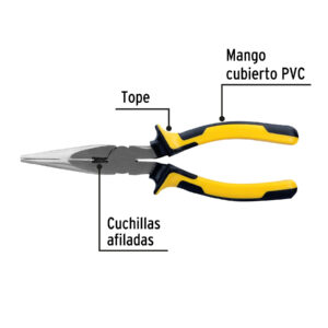 Pinza de punta y corte 8' mango Comfort Grip, PRETUL - Imagen 3