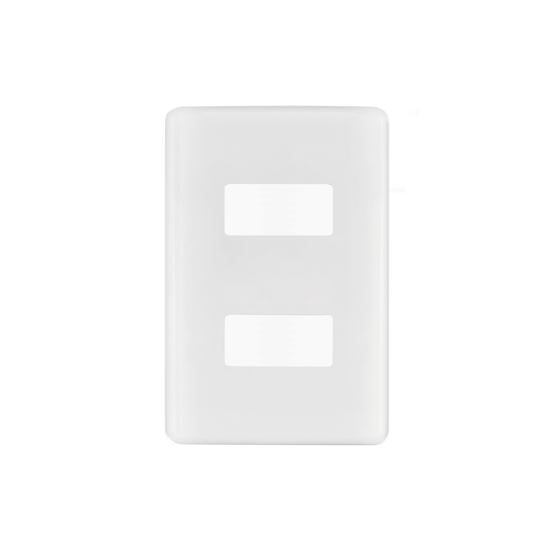 Placa 2 módulos de ABS, blanca, VOLTECK BASIC - Imagen 2