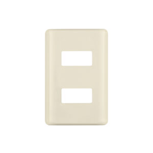 Placa 2 módulos, marfil, línea VOLTECK BASIC