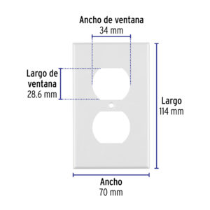 Placa de ABS dúplex, Standard, blanco VOLTECK - Imagen 3