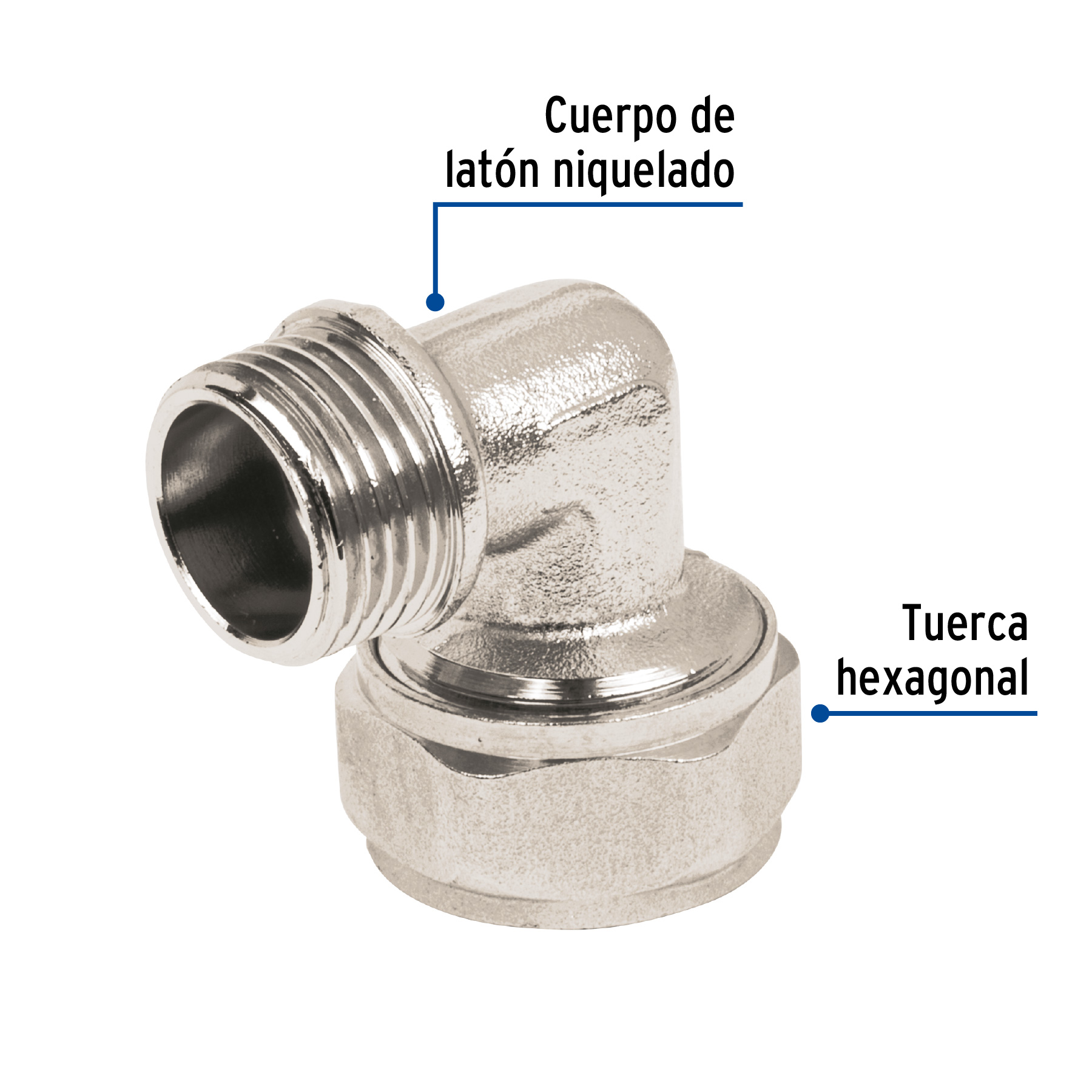 Codo 90° para PEALPE, 1/2', con rosca macho, FOSET - Imagen 3