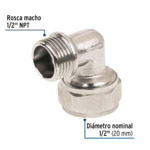 Codo 90° para PEALPE, 1/2', con rosca macho, FOSET - Imagen 4