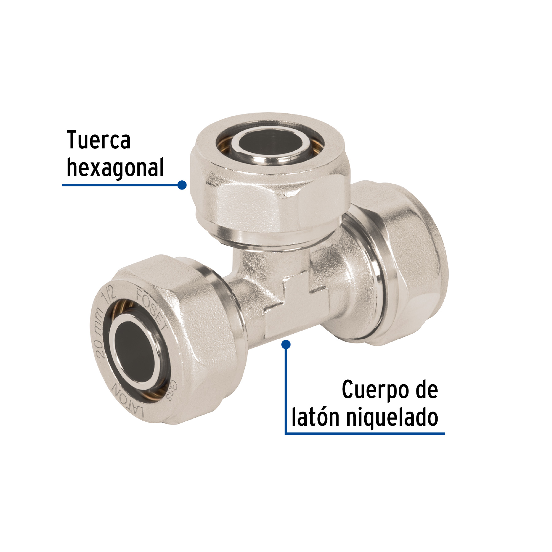 Tee para PEALPE, 1/2', FOSET - Imagen 3