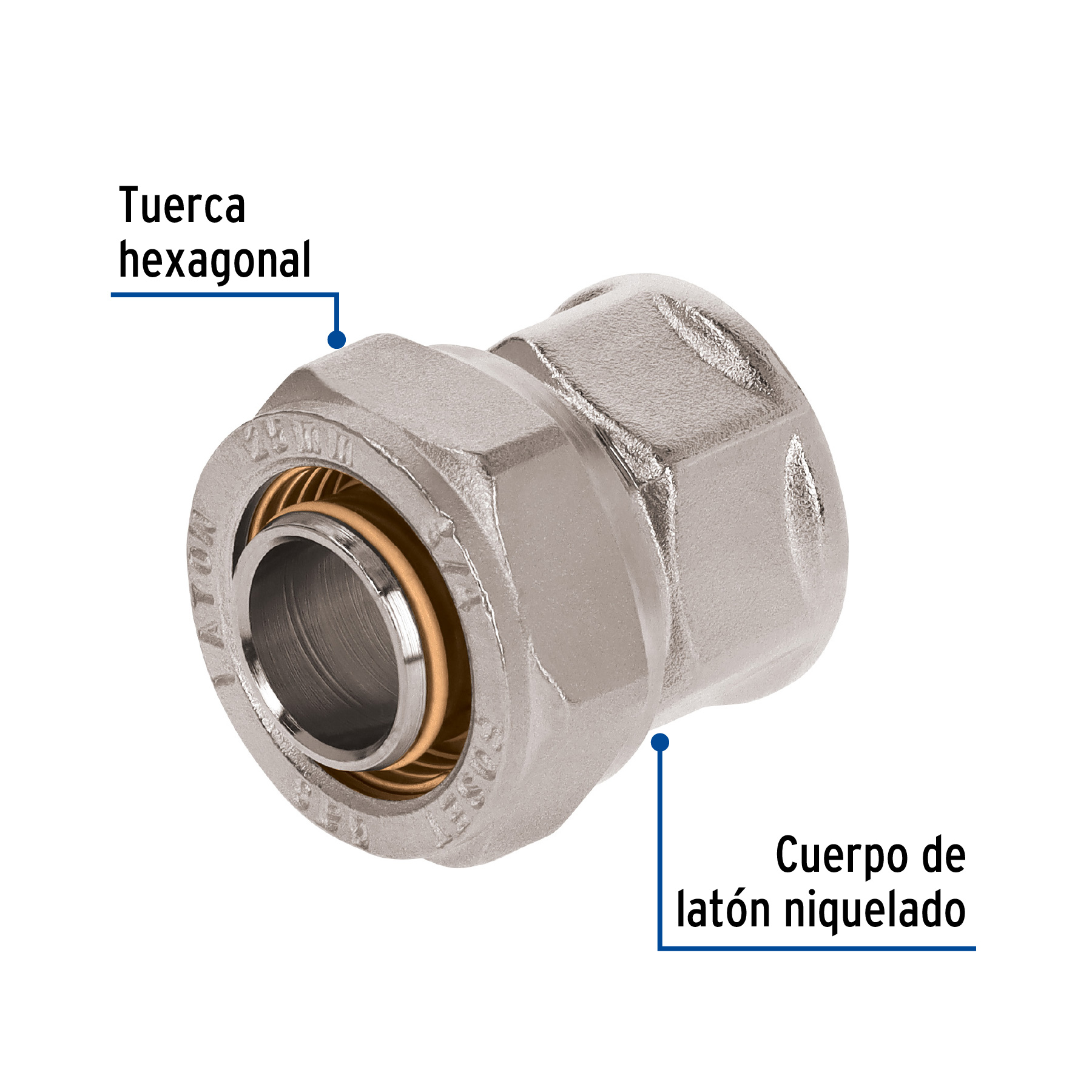 Conector para PEALPE, 3/4', con rosca hembra, FOSET - Imagen 3