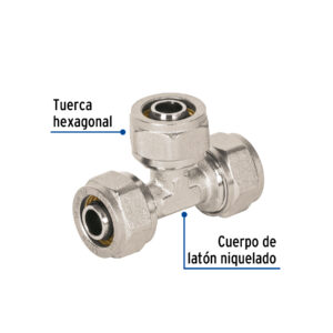 Tee para PEALPE, 3/8', FOSET - Imagen 3
