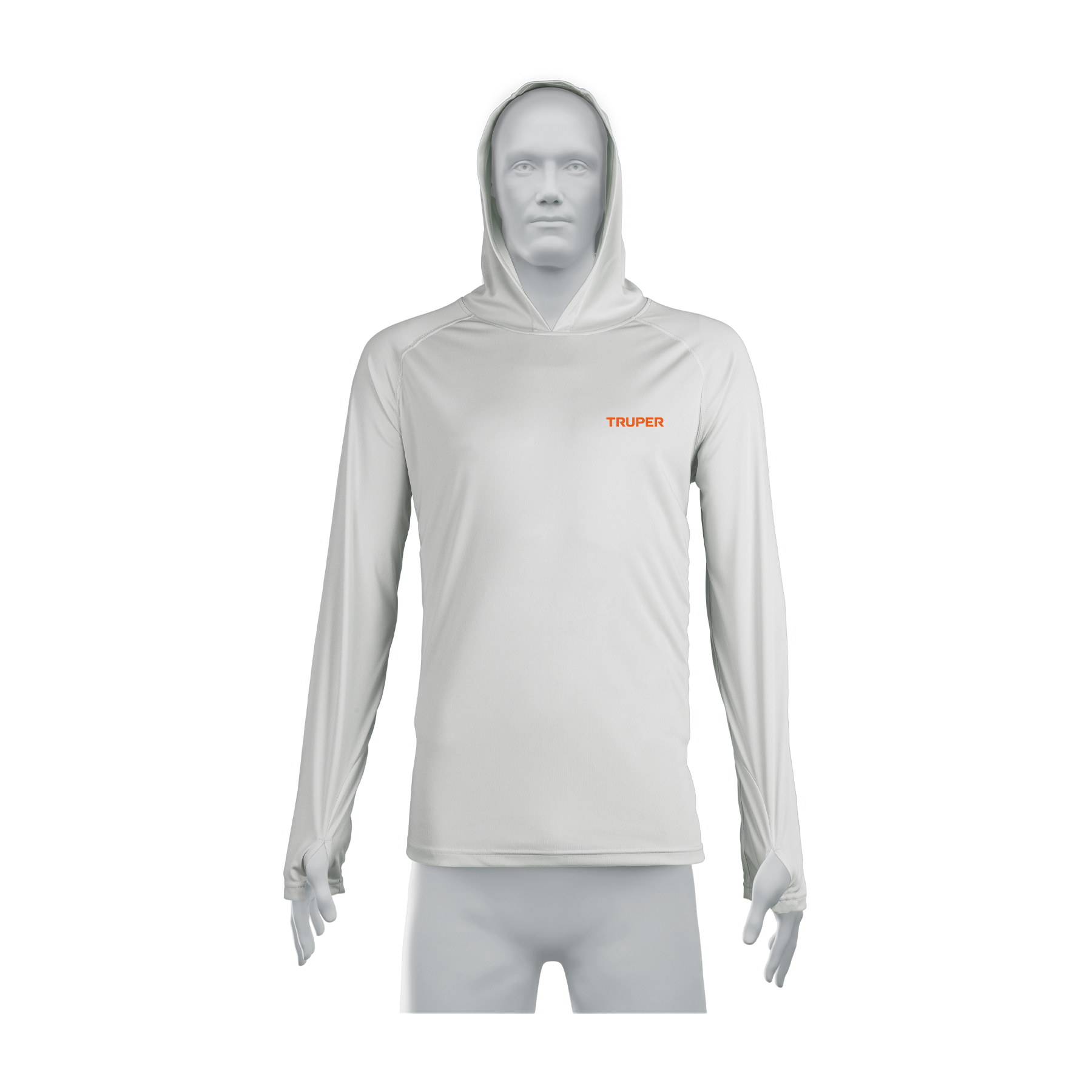 Playera protección solar, manga larga, con gorro, hombre, G - Imagen 2