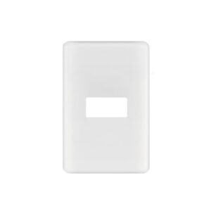 Placa 1 módulo de ABS, blanca, VOLTECK BASIC