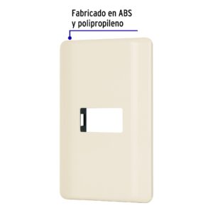 Placa 1 módulo, marfil, línea VOLTECK BASIC - Imagen 3