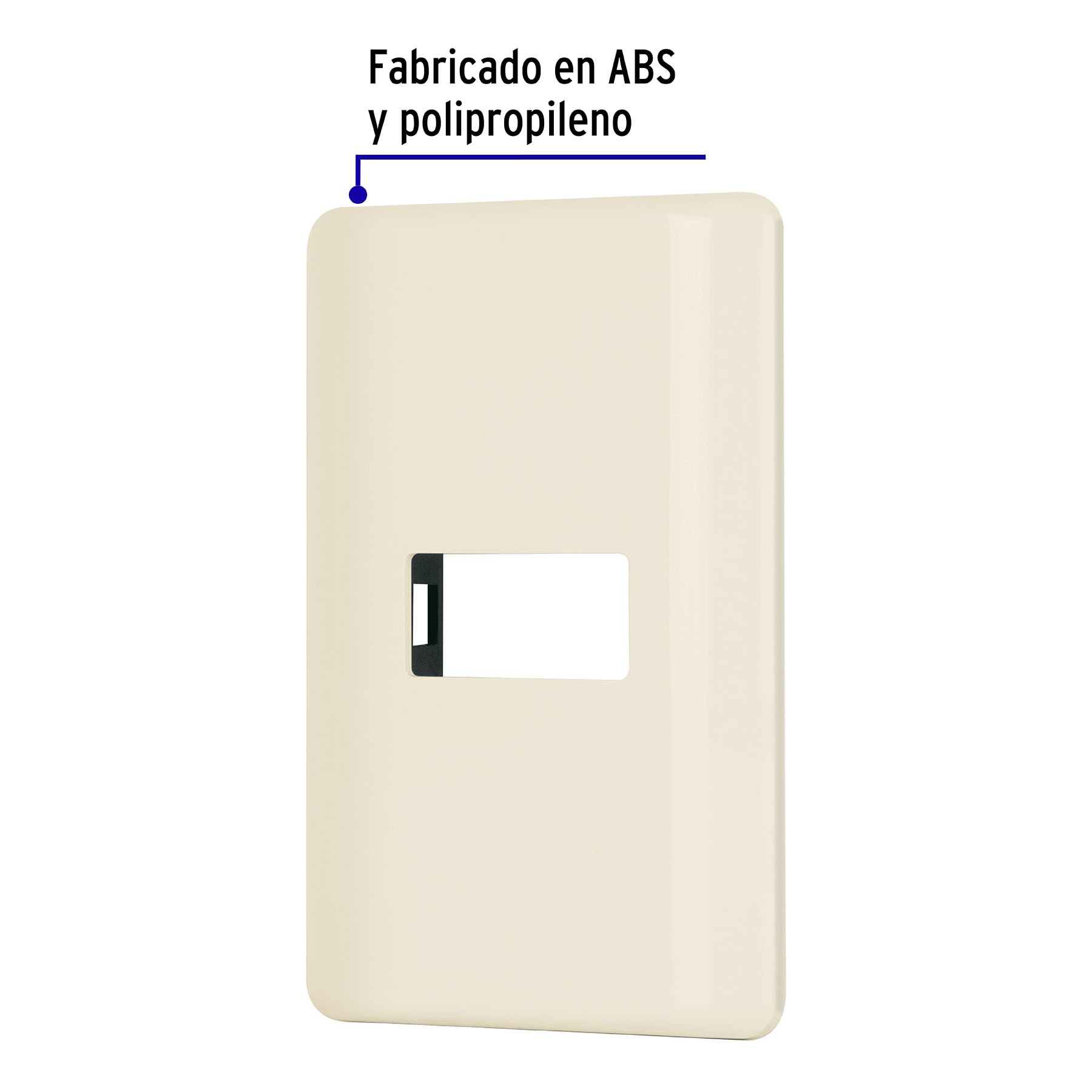 Placa 1 módulo, marfil, línea VOLTECK BASIC - Imagen 3