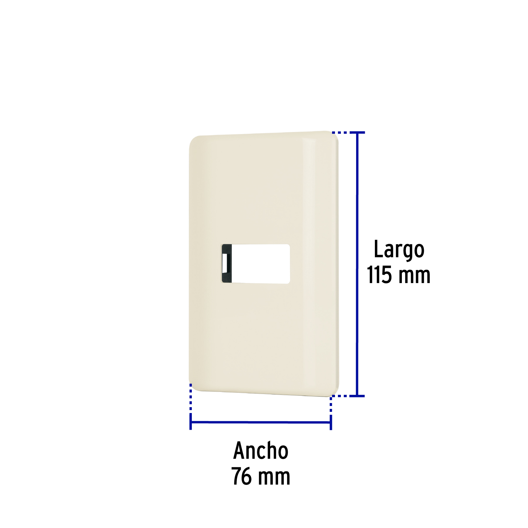 Placa 1 módulo, marfil, línea VOLTECK BASIC - Imagen 4
