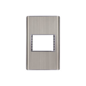 Placa de acero inox con 1 ventana 1.5 módulos, línea Lisboa - Imagen 2
