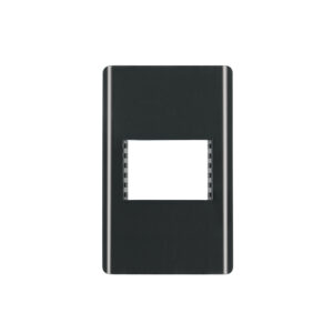 Placa negra de 1 ventana 1.5 módulos, línea Lisboa, VOLTECK