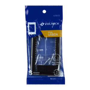 Placa negra de 1 ventana 3 módulos, línea Lisboa, VOLTECK - Imagen 5