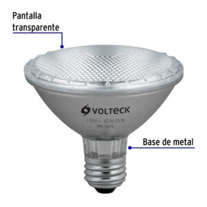 Lámpara de halógeno 75 W tipo PAR 30, en caja, VOLTECK - Imagen 3