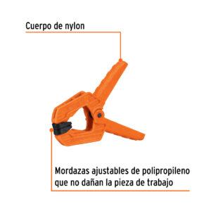 Prensa de resorte de 2' con cuerpo de nylon, TRUPER - Imagen 3