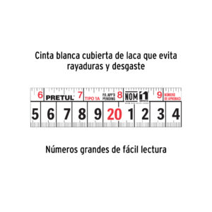 Flexómetro azul 5 m cinta 19 mm, en tarjeta, PRETUL - Imagen 5