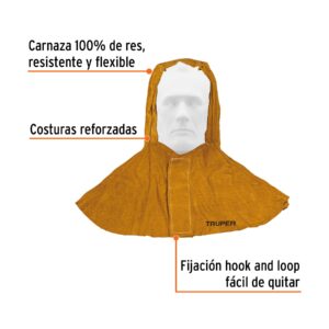 Protección para soldar, capucha de carnaza, TRUPER - Imagen 3