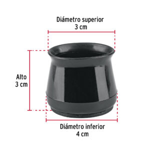 Caja con 24 protectores para patas de silla, negro - Imagen 4