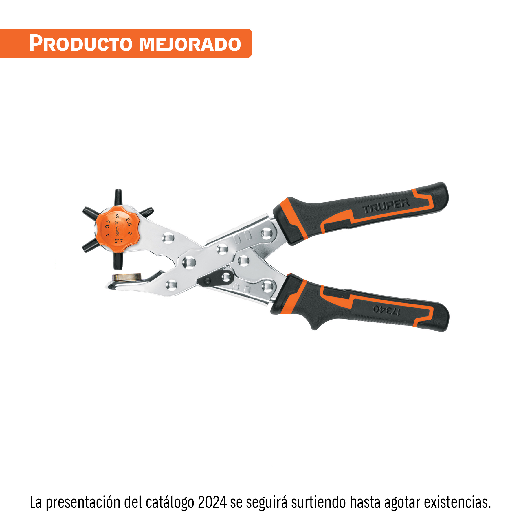 Pinza sacabocados 9' mango de PVC, TRUPER - Imagen 2