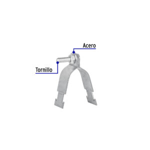 Abrazadera para perfil monocanal de 1 1/2', VOLTECK - Imagen 3