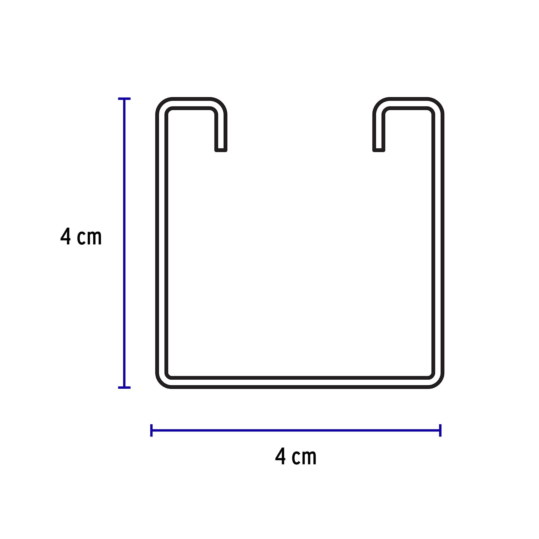 Perfil monocanal perforado de 3 m, 4 x 4 cm cal. 14, VOLTECK - Imagen 4