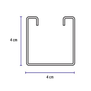 Perfil monocanal perforado de 3 m, 4 x 4 cm cal. 18, VOLTECK - Imagen 4