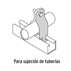 Abrazadera para perfil monocanal de 1', VOLTECK - Imagen 4