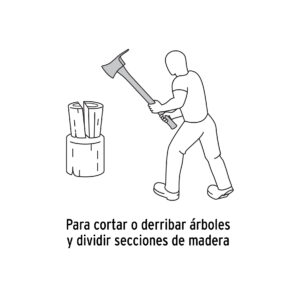 Hacha Pulaski 3-1/2 lb, mango de hickory 35', TRUPER - Imagen 5
