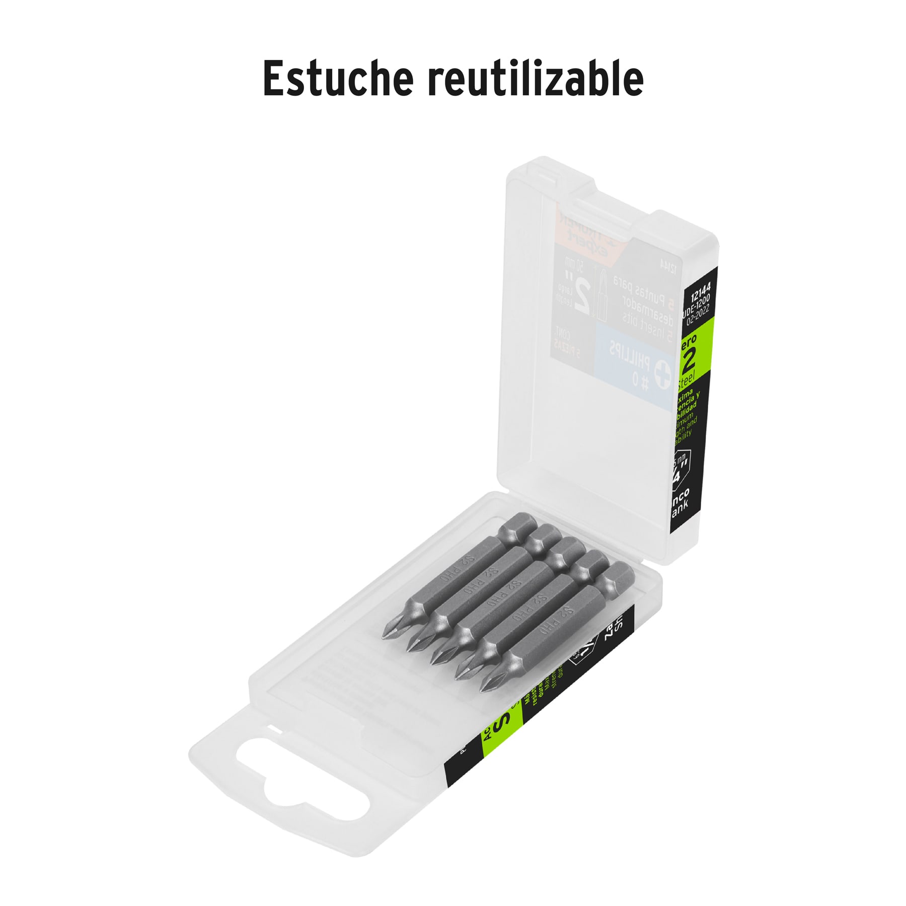 Estuche con 5 puntas de cruz PH0 largo 2', TRUPER EXPERT - Imagen 5