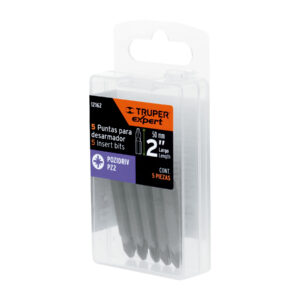 Estuche con 5 puntas pozidriv PZ2 largo 2', TRUPER EXPERT - Imagen 6