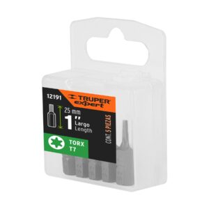 Estuche con 5 puntas torx T7 largo 1', TRUPER EXPERT - Imagen 6