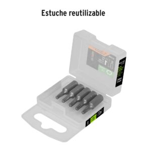 Estuche con 5 puntas torx T15 largo 1', TRUPER EXPERT - Imagen 5