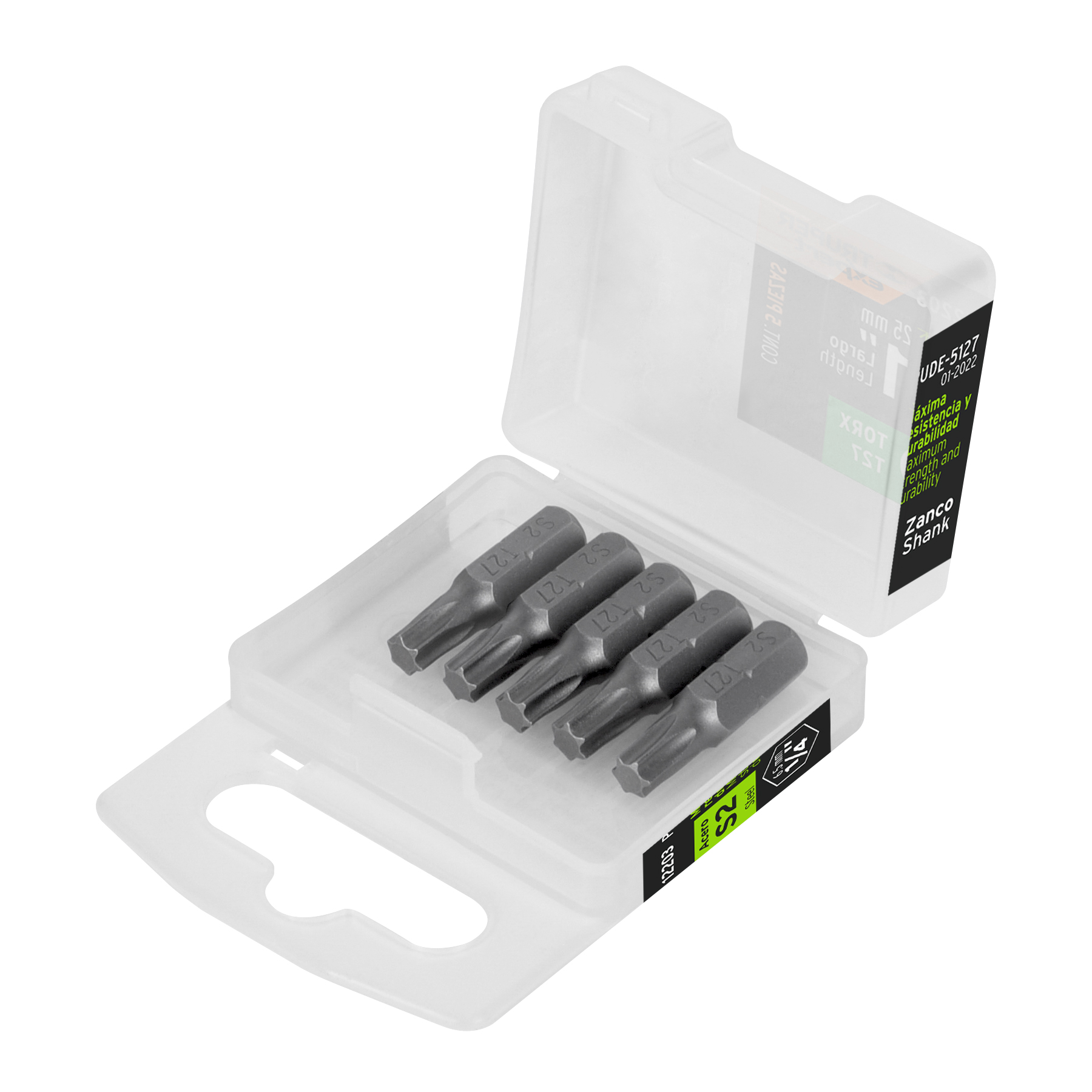 Estuche con 5 puntas torx T27 largo 1', TRUPER EXPERT - Imagen 2