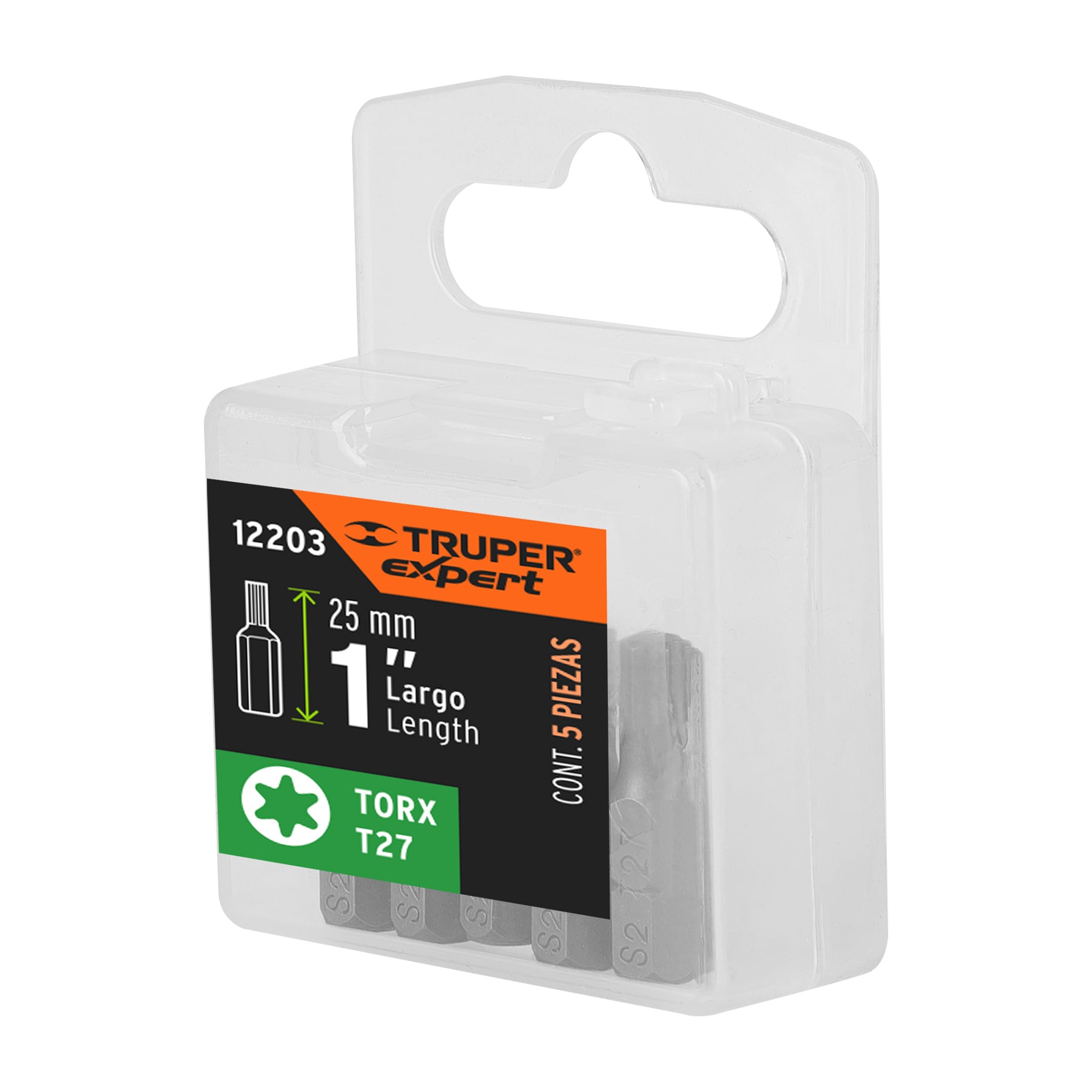 Estuche con 5 puntas torx T27 largo 1', TRUPER EXPERT - Imagen 6
