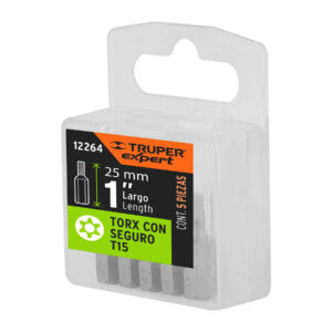 Estuche con 5 puntas torx T15 con seguro largo 1', EXPERT - Imagen 6