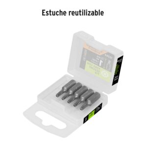 Estuche con 5 puntas torx T15 con seguro largo 1', EXPERT - Imagen 5