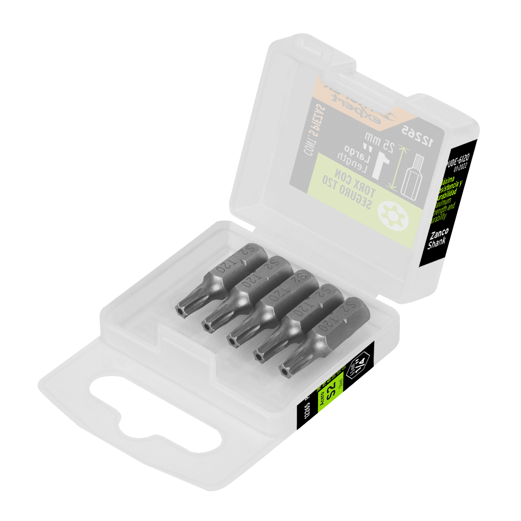 Estuche con 5 puntas torx T20 con seguro largo 1', EXPERT - Imagen 2