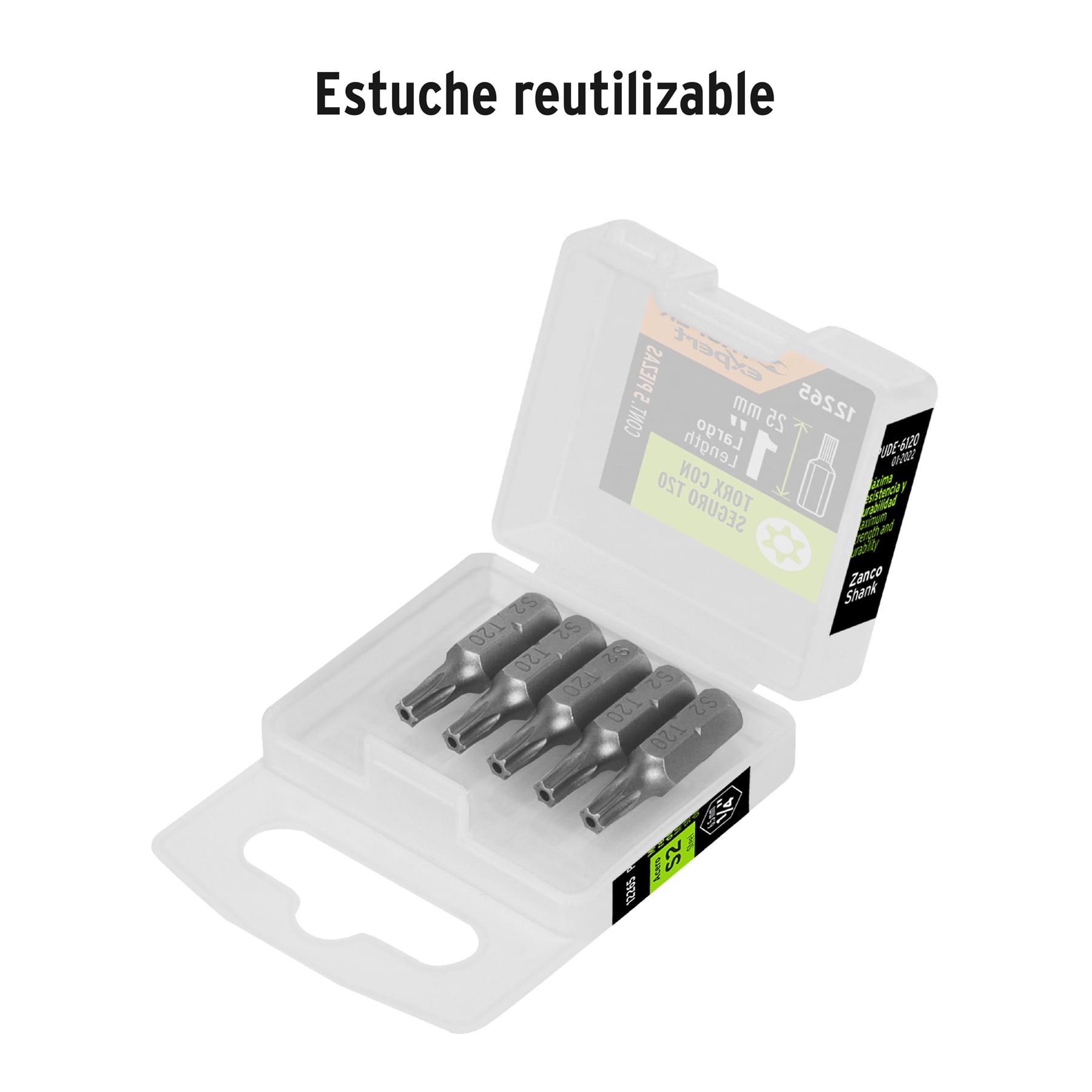 Estuche con 5 puntas torx T20 con seguro largo 1', EXPERT - Imagen 5