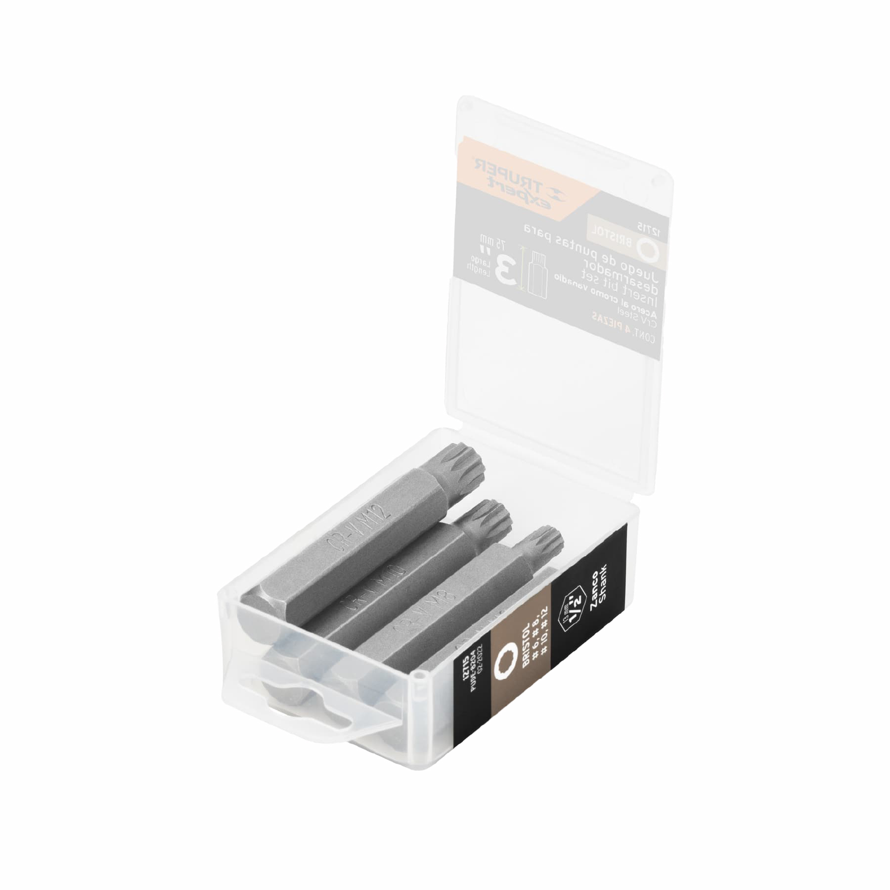 Estuche con 4 puntas brístol combinadas largo 3', EXPERT - Imagen 2