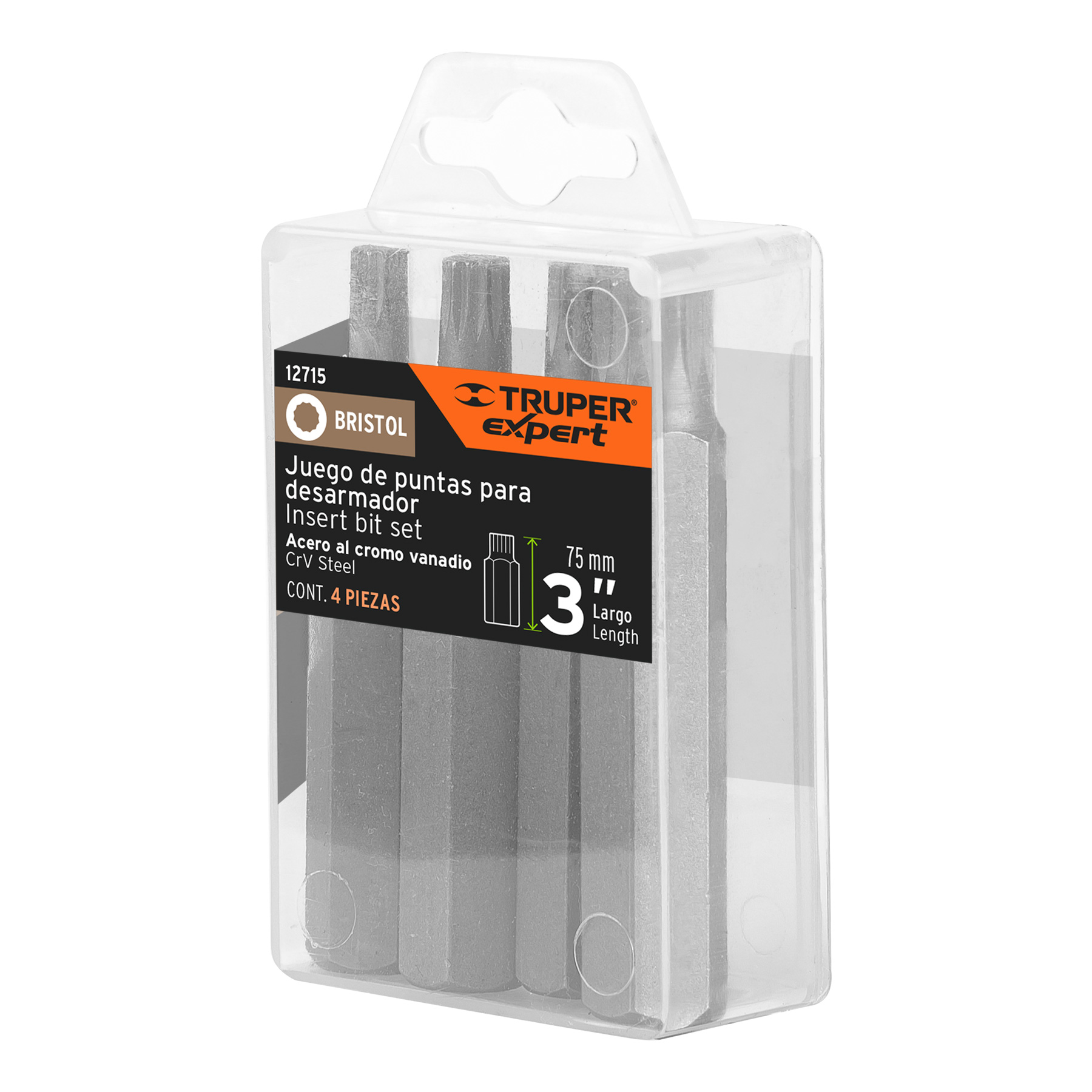 Estuche con 4 puntas brístol combinadas largo 3', EXPERT - Imagen 6