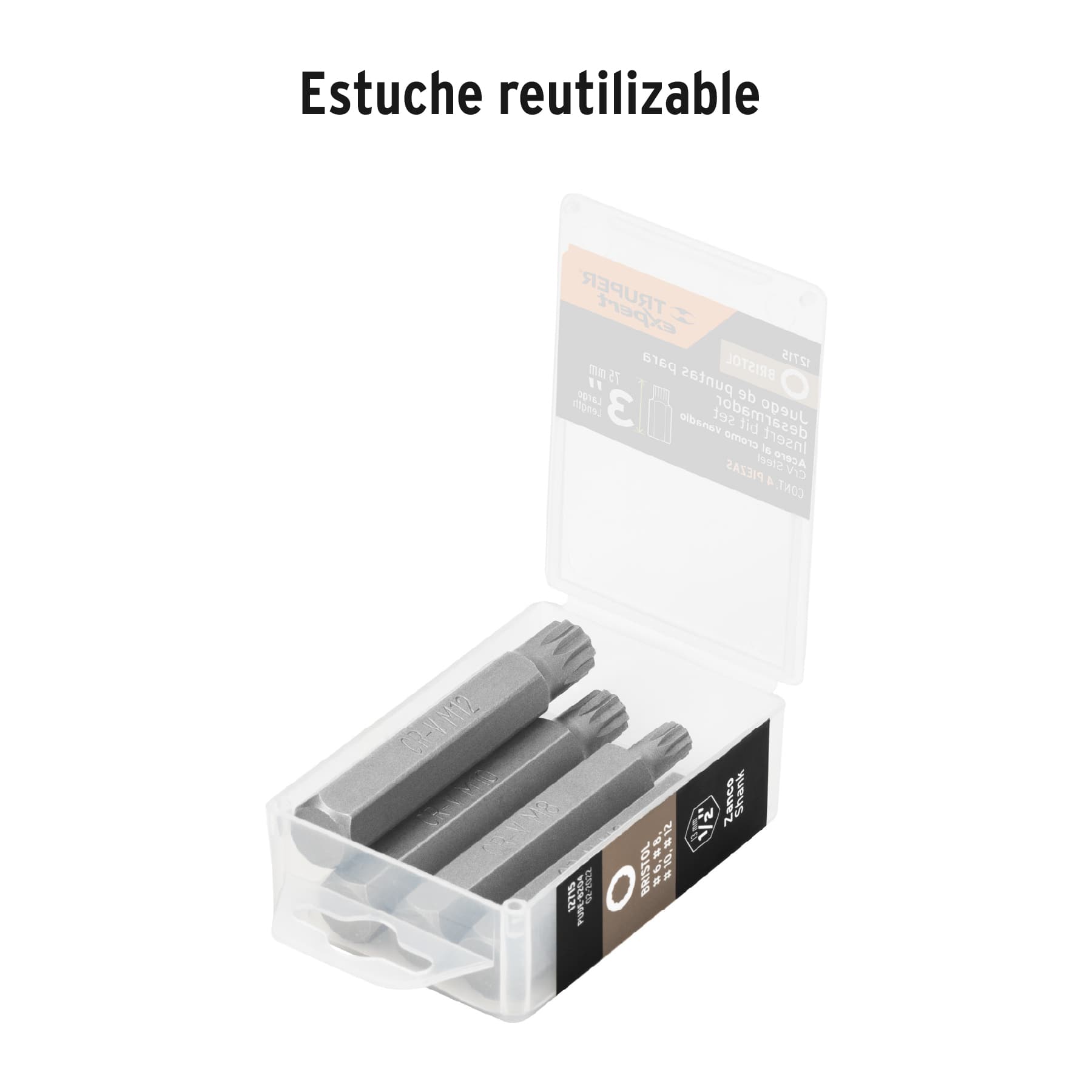 Estuche con 4 puntas brístol combinadas largo 3', EXPERT - Imagen 5