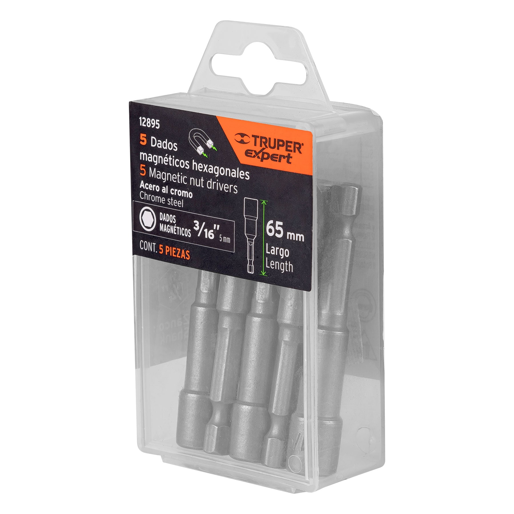 Estuche con 5 dados magnéticos de 3/16' largo 2-1/2', EXPERT - Imagen 6