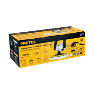 Pulidora rotativa 7', 1200W, con accesorios, PRETUL - Imagen 4