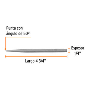 Punzón 1/4' para marcar, largo 4-3/4', TRUPER - Imagen 4
