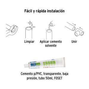 Tubo de 1-1/4' PVC hidráulico cédula 40, 3m, 1.9kg, FOSET - Imagen 4