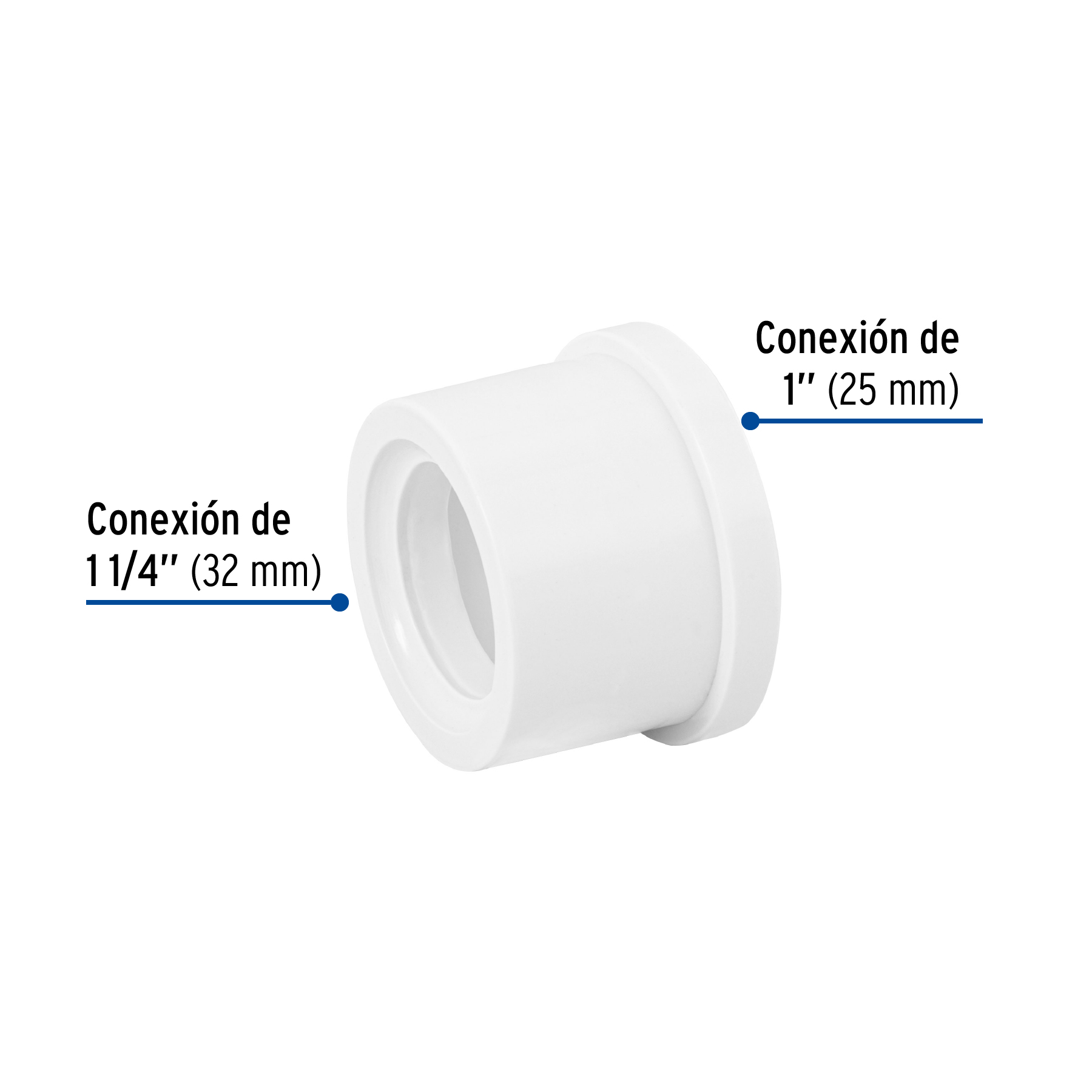 Reducción bushing de PVC 1-1/4 x 1', FOSET - Imagen 3