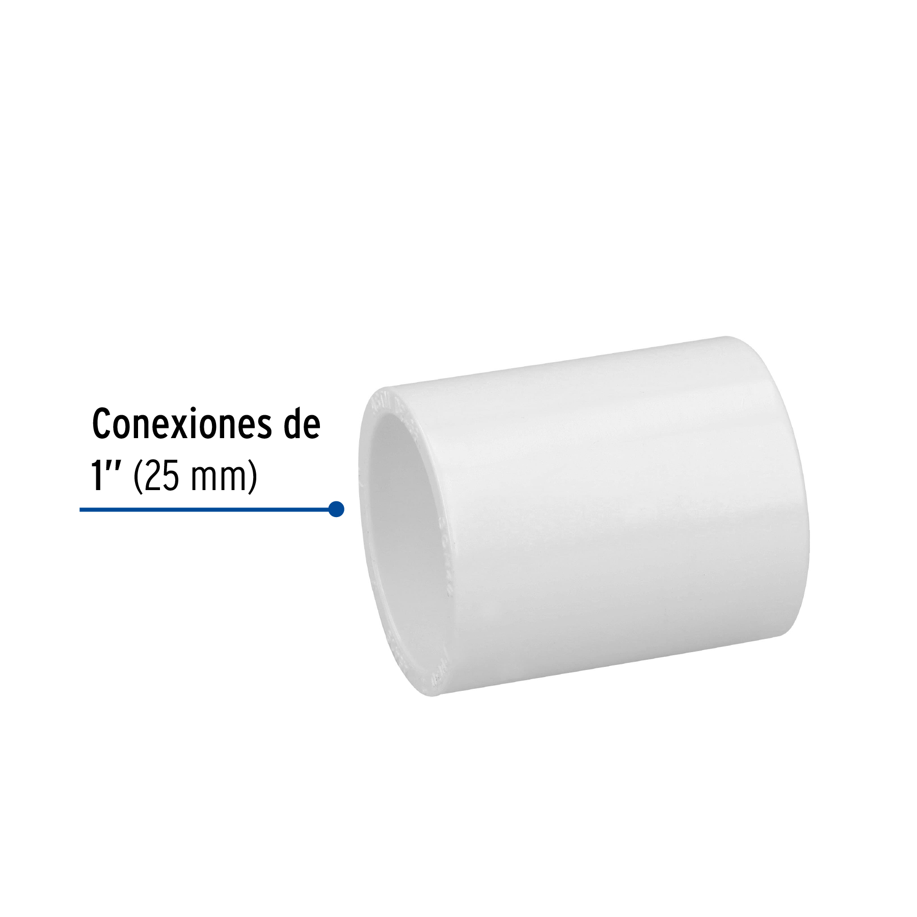 Cople de PVC cédula 40 de 1', FOSET - Imagen 3