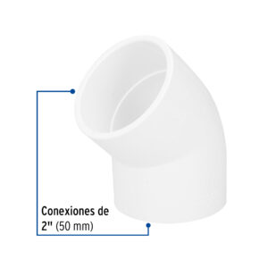 Codo 45° de PVC de 2', FOSET - Imagen 3